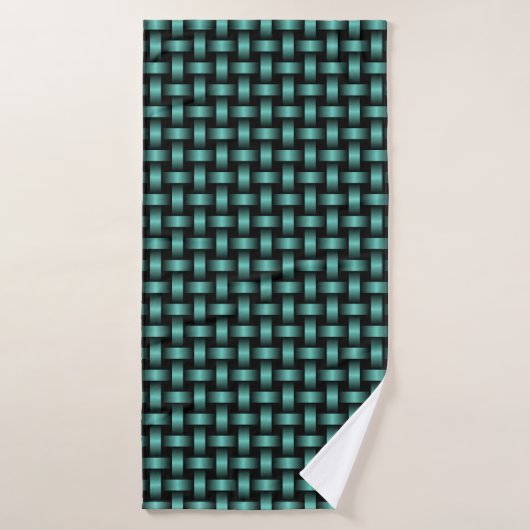Motif turquoise Black Weaver (Serviette de bain)