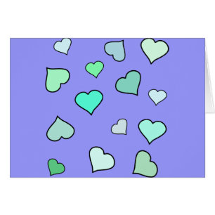 Motif turquoise de coeur