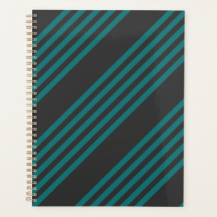 motif turquoise et charbon de bois à cinq bandes