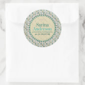 Motif turquoise Vert Polka Dot Fait Par Étiquettes (Sac)