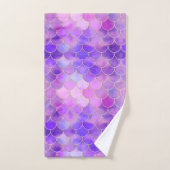 Motif Ultra Violet & Gold Mermaid (Serviette à main)