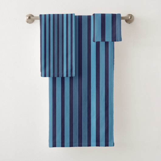 Motif uni rayé bleu rétro (En situation)