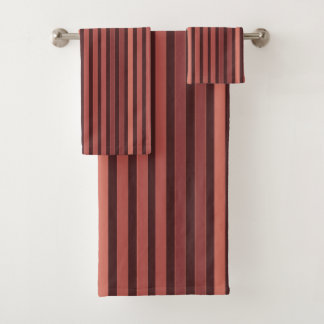 Motif uni rayé marron rétro