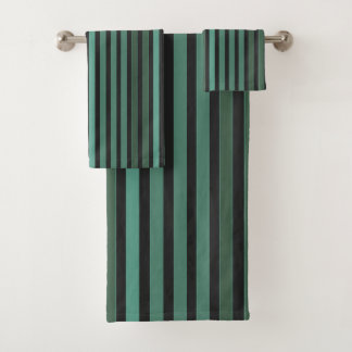 Motif uni rayé vert rétro