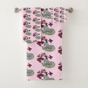 Motif Unicorn Papillons Et Fleurs