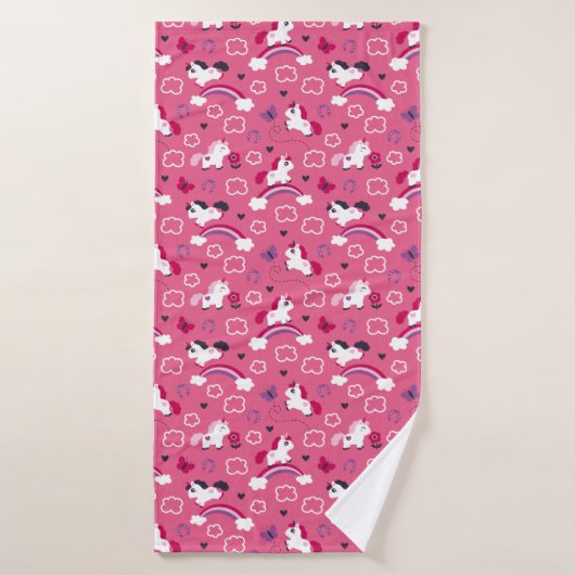 Motif Unicorns mignons (Serviette de bain)