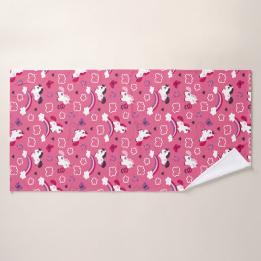 Motif Unicorns mignons (Serviette de bain)