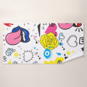 Motif universel à la main tendance sans couture. T (Serviette de bain)
