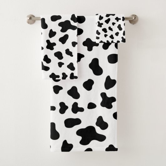 Motif vache noir et blanc de campagne (En situation)