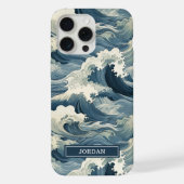 Motif Vagues Japonaises Monogrammé (Verso)
