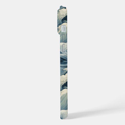 Motif Vagues Japonaises Monogrammé (Côté gauche)