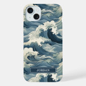 Motif Vagues Japonaises Monogrammé (Verso)