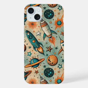 Motif Vaisseaux Spatiaux Rétro - Cosmos(7)