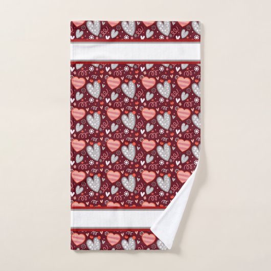 Motif Valentine (Serviette à main)