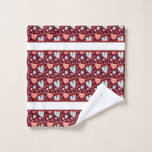 Motif Valentine (Gant de toilette)