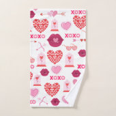 Motif Valentine`s Day 2023 Arrière - plan avec coe (Serviette à main)