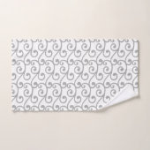 Motif vectoriel gris clair sur blanc (Serviette à main)