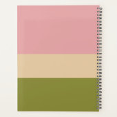 Motif végétal rose-vert par semaine par mois (Dos)