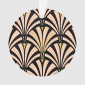 Motif ventilateur Art déco - pêche en noir (devant)