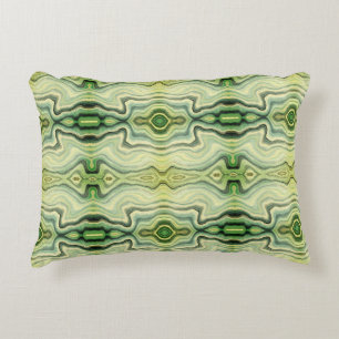 Motif vert Abstrait Coussin d'accent