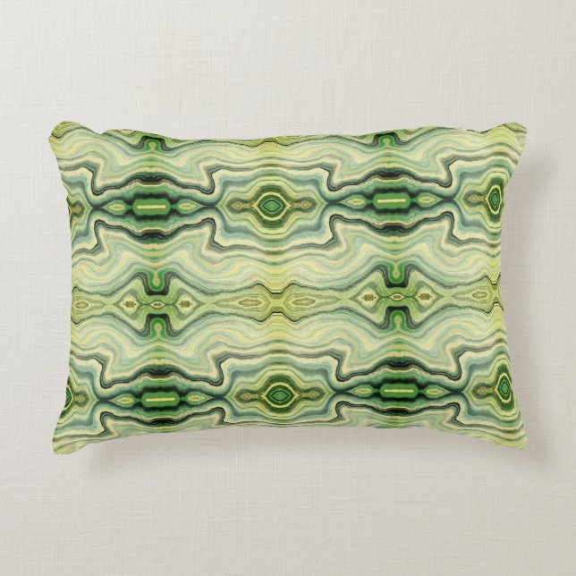 Motif vert Abstrait Coussin d'accent (Devant)