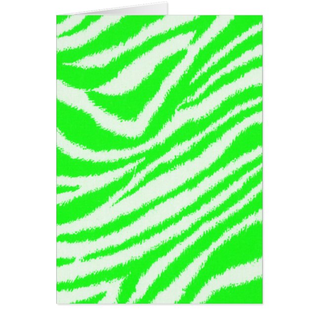 Motif vert au néon de zèbre (Devant)