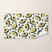 Motif vert blanc d'Avocado (Serviette à main)