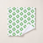 Motif vert de dent de plaid (Gant de toilette)