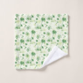 Motif vert de palmier (Gant de toilette)