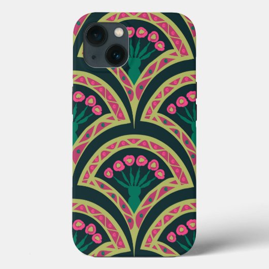 motif vert en forme de coque (Verso)