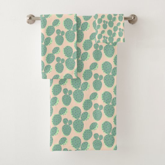 Motif vert et rose de cactus (En situation)