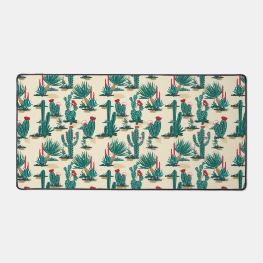 Motif vert et rouge Cactus (Recto)