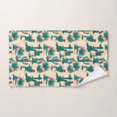 Motif vert et rouge de cactus (Serviette à main)