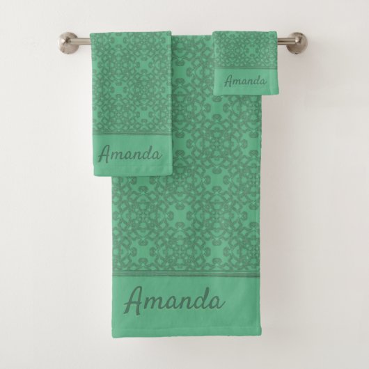 Motif vert menthe personnalisé (En situation)