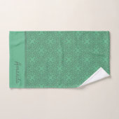 Motif vert menthe personnalisé (Serviette à main)