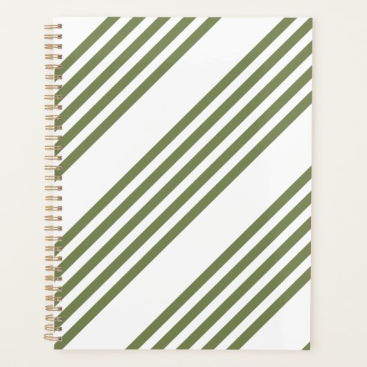 Motif vert olive et blanc cinq bandes (Devant)