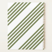 Motif vert olive et blanc cinq bandes (Dos)