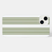Motif vert olive et blanc cinq bandes (Verso Horizontal)