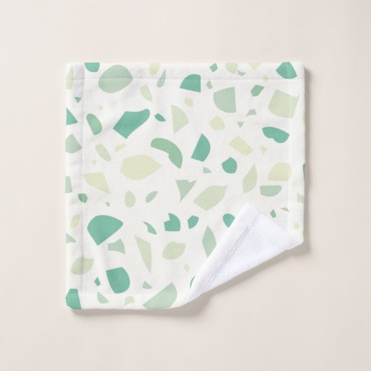 Motif vert terrazzo (Gant de toilette)