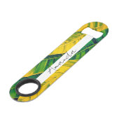 Motif vibrant à feuilles de bananier vert et jaune (Devant angulaire)