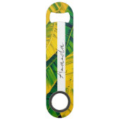 Motif vibrant à feuilles de bananier vert et jaune (Dos)