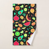 Motif vibrant de fruits de néon (Serviette à main)