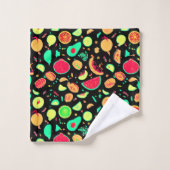 Motif vibrant de fruits de néon (Gant de toilette)