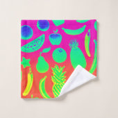 Motif vibrant de fruits de néon (Gant de toilette)