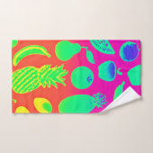 Motif vibrant de fruits de néon (Serviette à main)