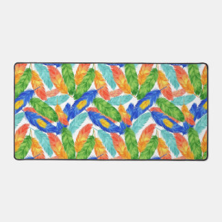 Motif vibrant de plume à l'aquarelle