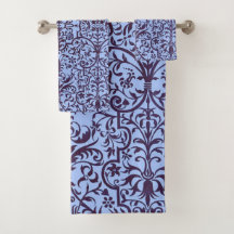 Motif victorien bleu