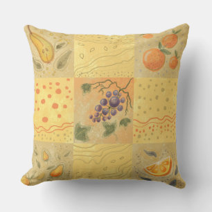 Motif vintage à base de fruit Lisse Oreiller