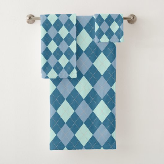 Motif vintage Argyle bleu (En situation)
