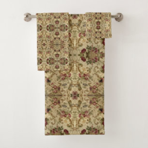 Motif vintage Beige Bourgogne